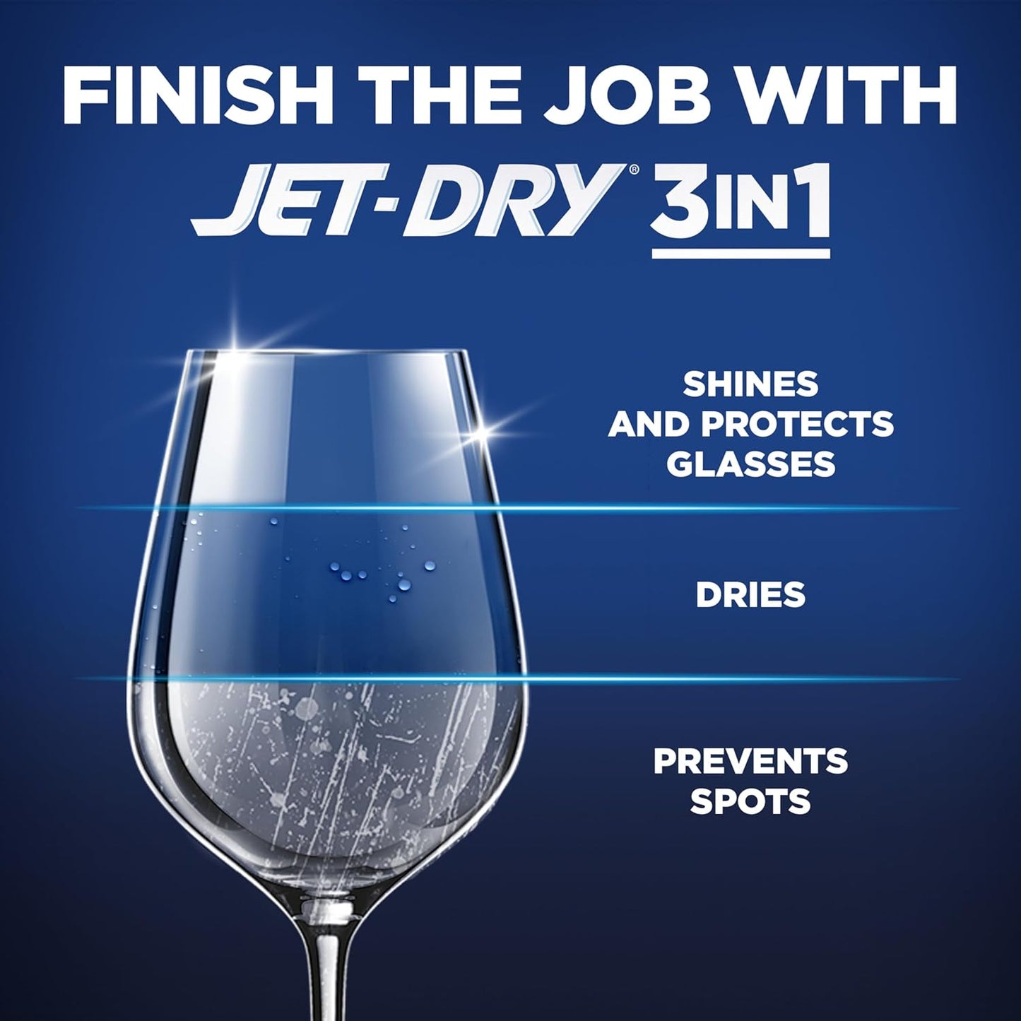 Jet-Dry Dishwasher Rinse Aid, Compatible with Dishwasher Detergent, Prevents Spots & Residues, Dries, Shine & Protects, 32 Oz, 300 Washes