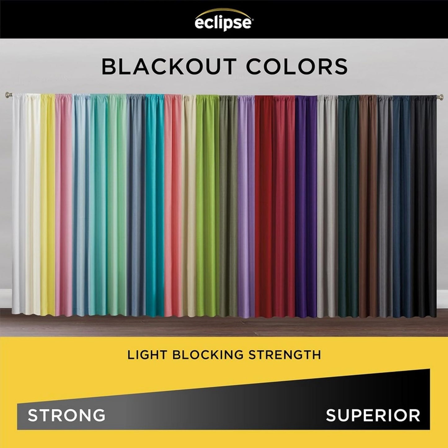 Kendall Modern Blackout Thermal Rod Pocket Window Curtain for Bedroom or Living Room (1 Panel), 42 X 63, Pool