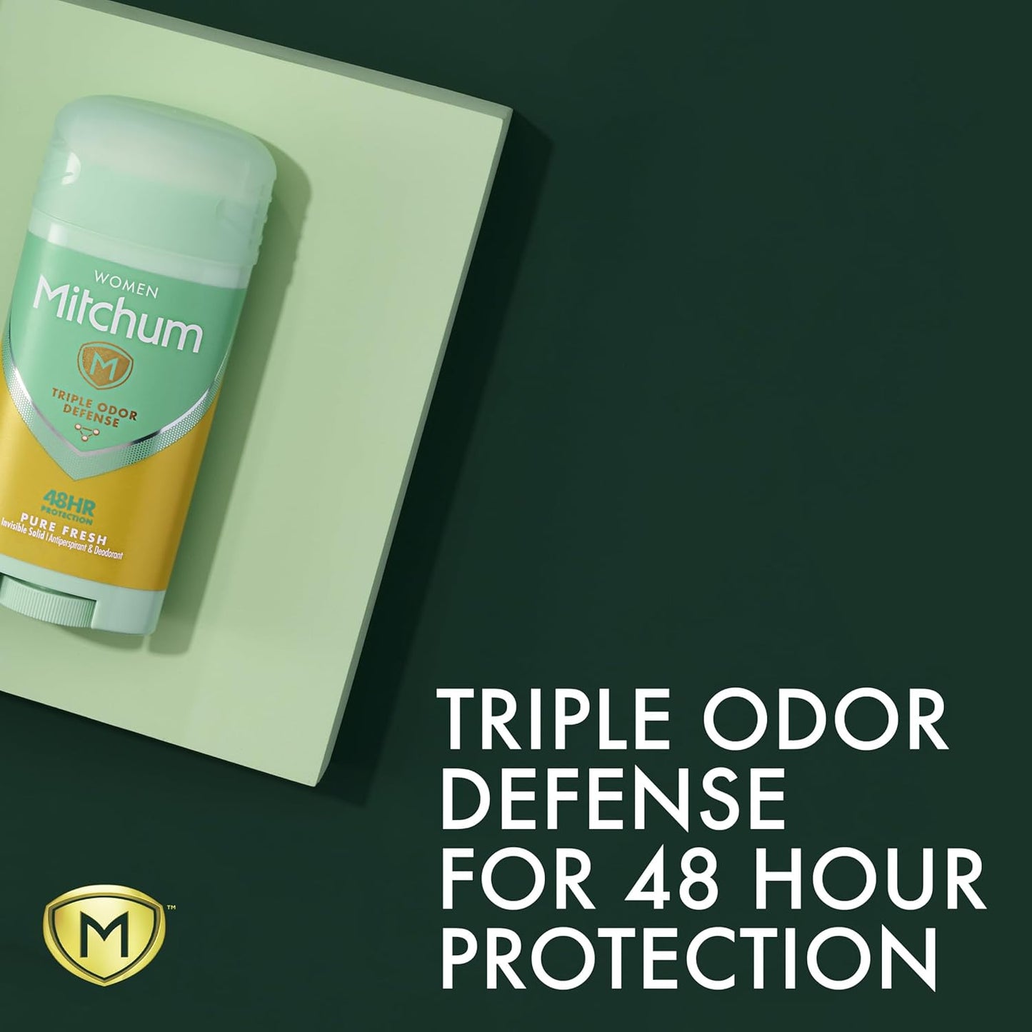 Women Triple Odor Defense Invisible Solid Antiperspirant Deodorant, Pure Fresh, 2.7 Oz