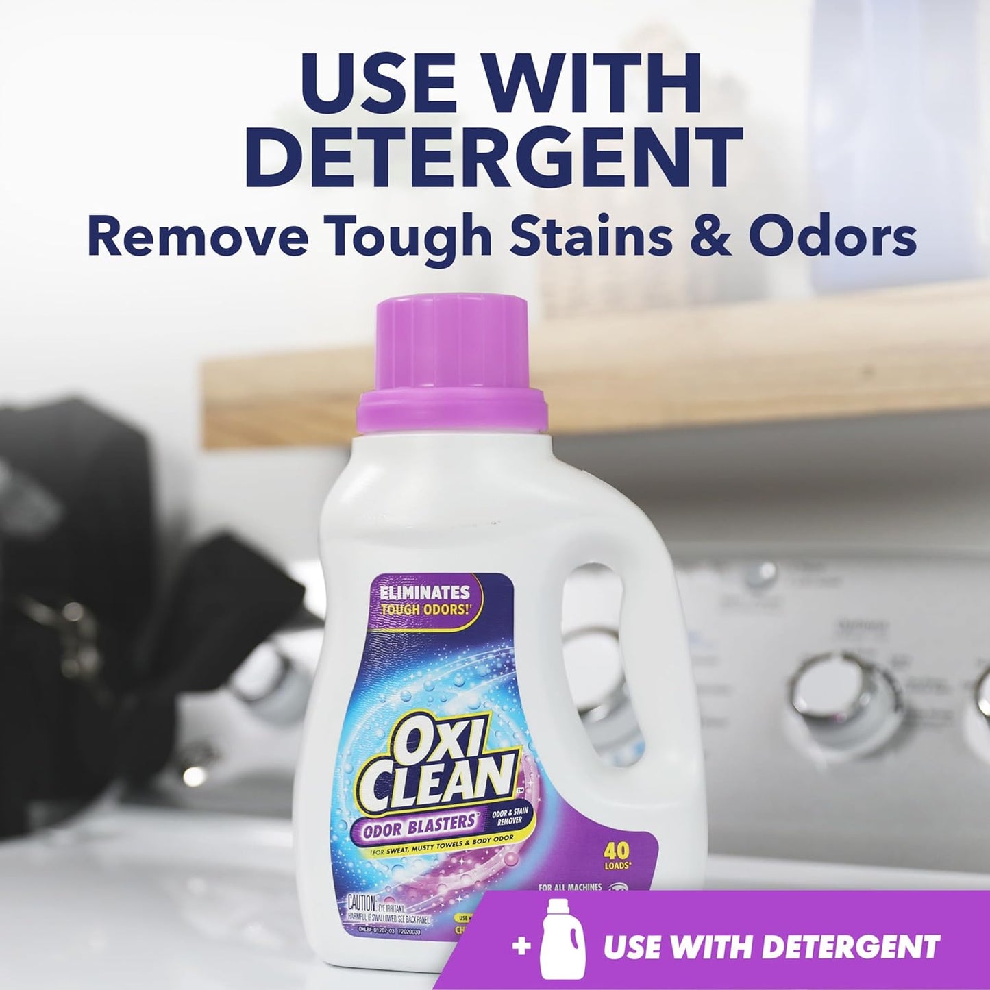 Odor Blasters Odor and Stain Remover Laundry Booster Liquid, 50 Fl Oz