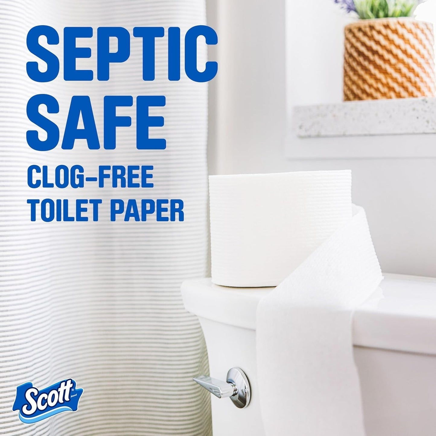 Scott Comfortplus Toilet Paper, 12 Double Rolls 231 Sheets per Roll, Septic-Safe