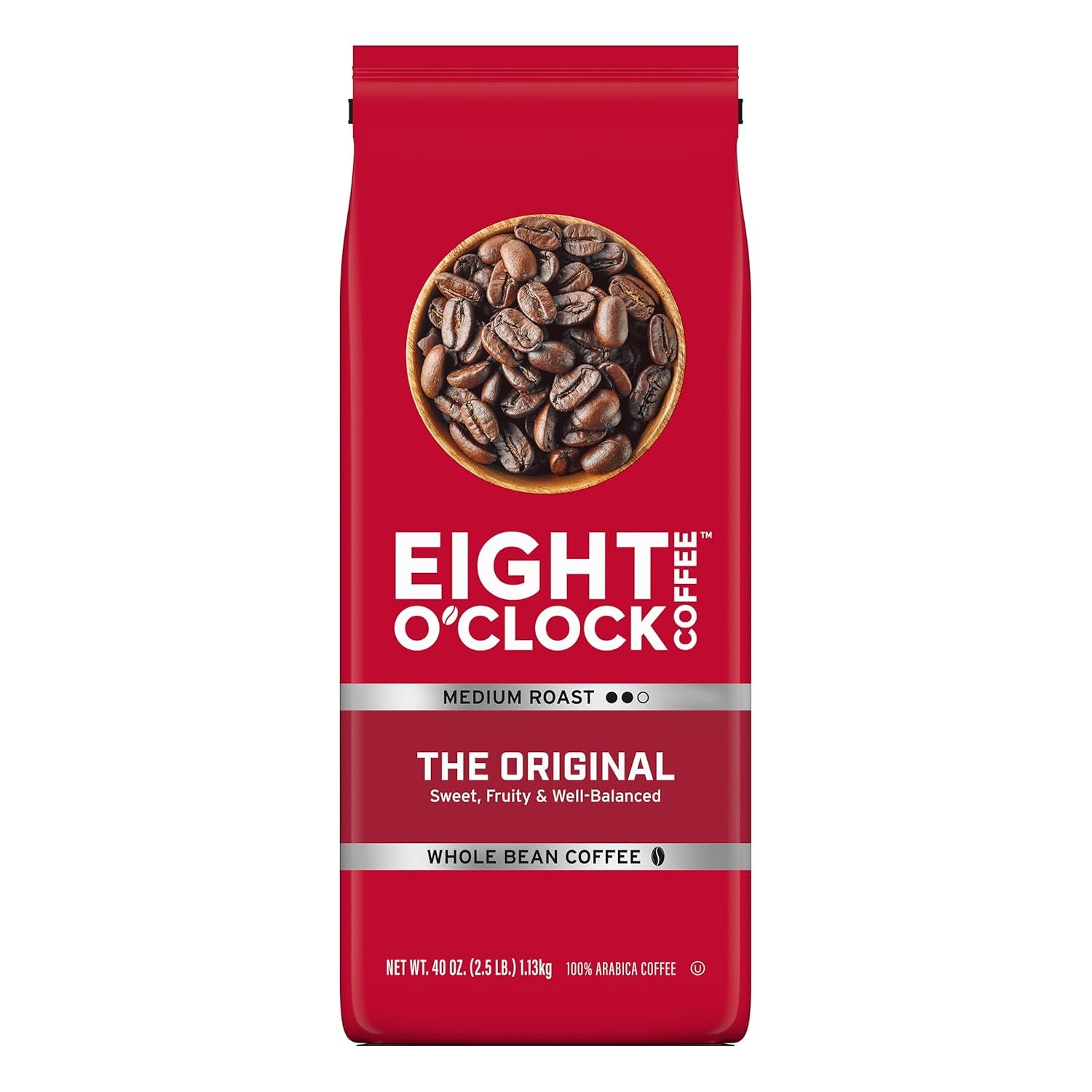 the Original Whole Bean Coffee, Medium Roast, 40 Ounce (Pack of 1) - Sweet, Fruity, Well Balanced