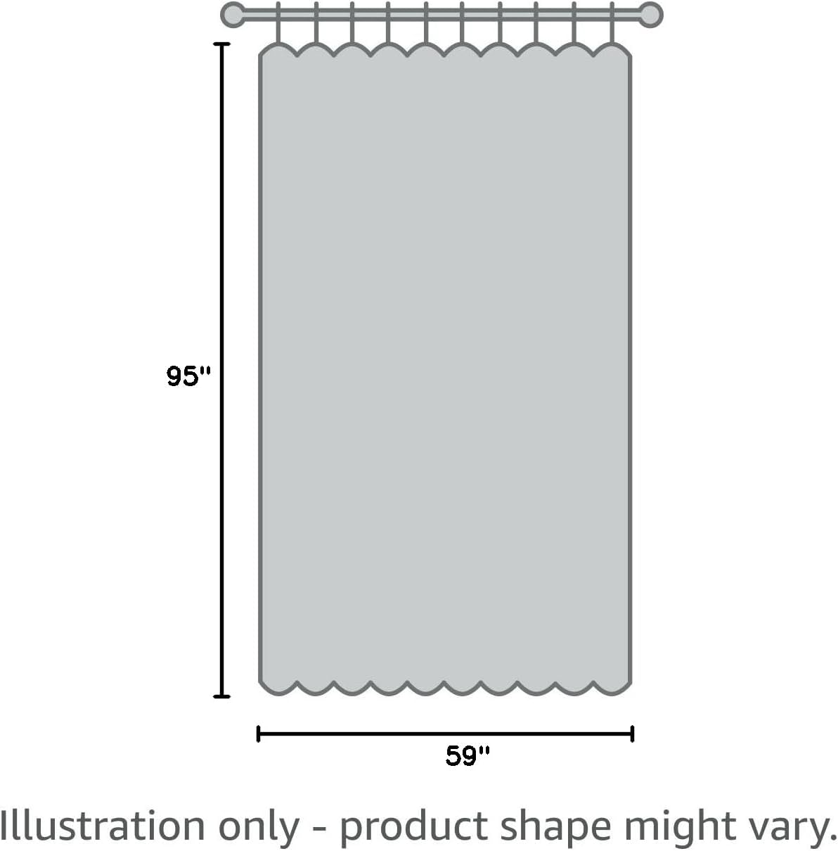 Emily Sheer Voile Grommet Curtain Panel, 59" X 95", White