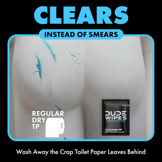- On-The-Go Flushable Wipes - 2 Pack, 60 Wipes - Unscented Extra-Large Individually Wrapped Adult Wet Wipes - Vitamin E & Aloe - Septic and Sewer Safe