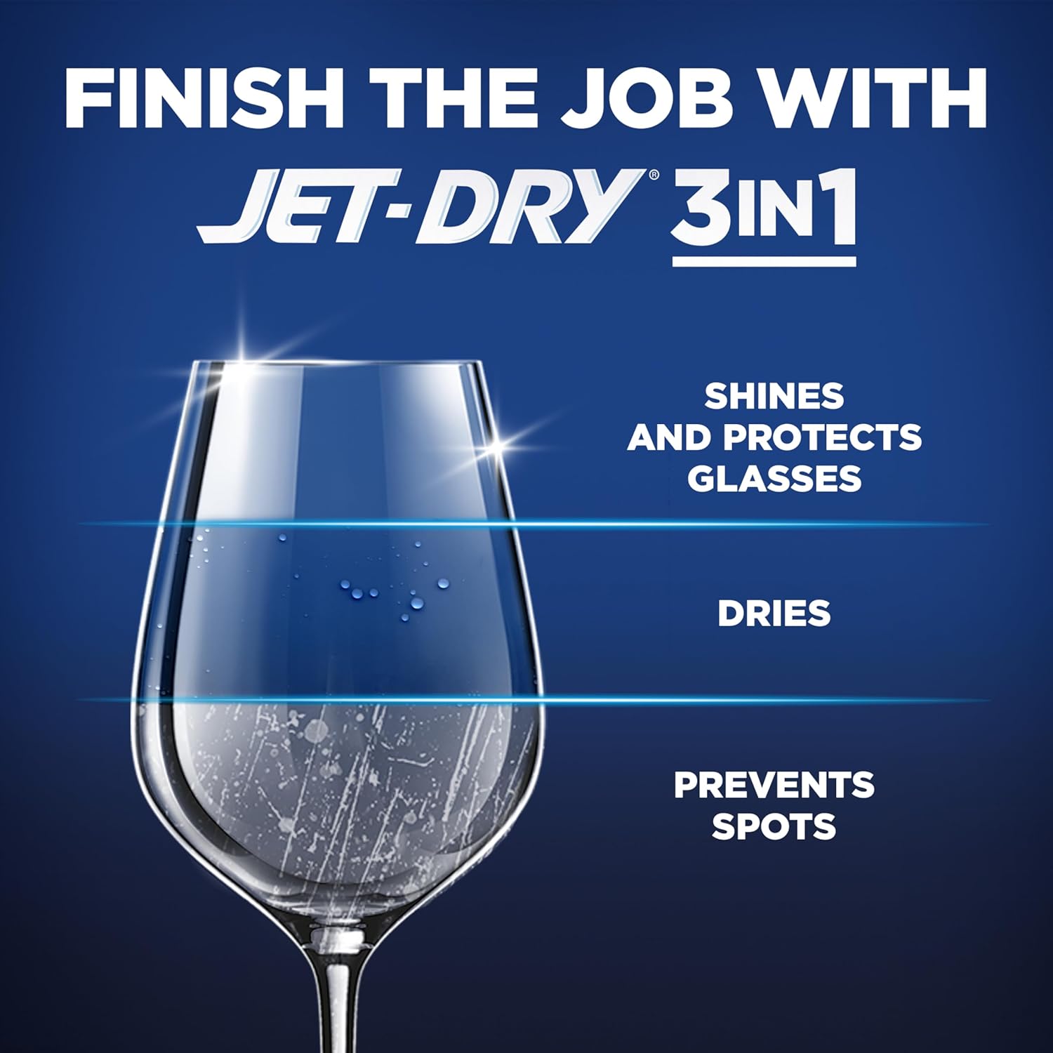 Jet-Dry Dishwasher Rinse Aid, Compatible with Dishwasher Detergent, Prevents Spots & Residues, Dries, Shine & Protects, 32 Oz, 300 Washes
