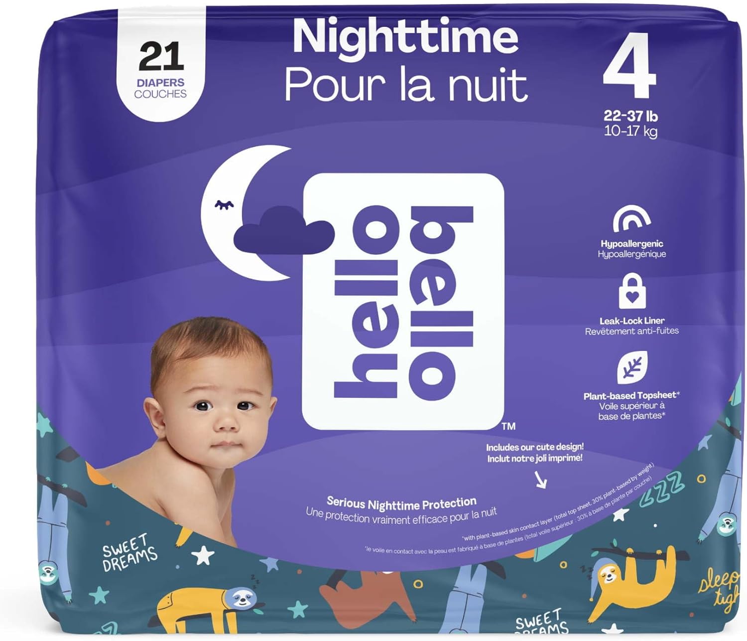 Premium Overnight Baby Diapers Size 4, 21 Count, Unisex, Ultra Absorbent and Soft Disposable Diapers for Babies and Toddlers