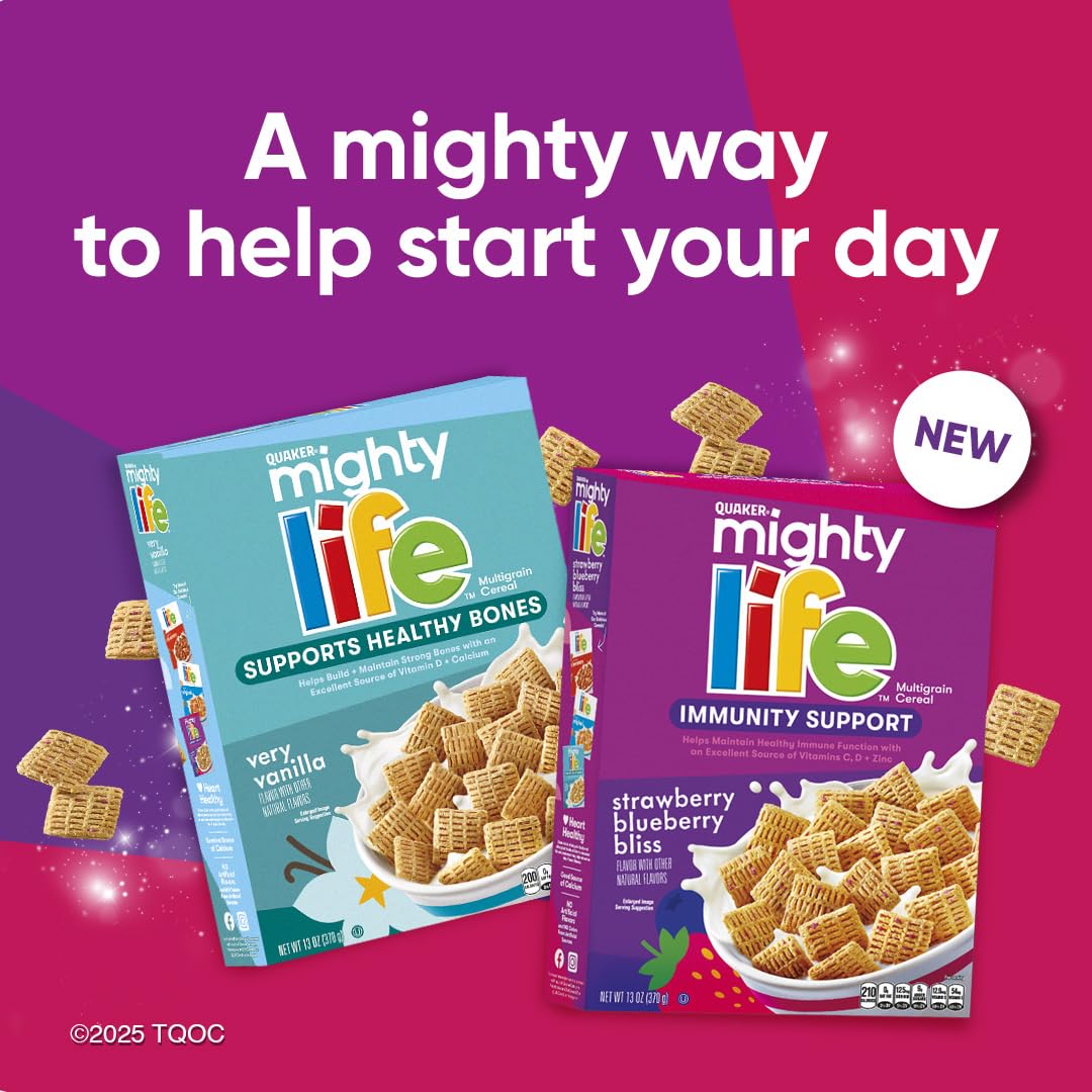 Mighty  Multigrain Cereal, Very Vanilla, Bone Health Support, 22.3 Oz Family Size