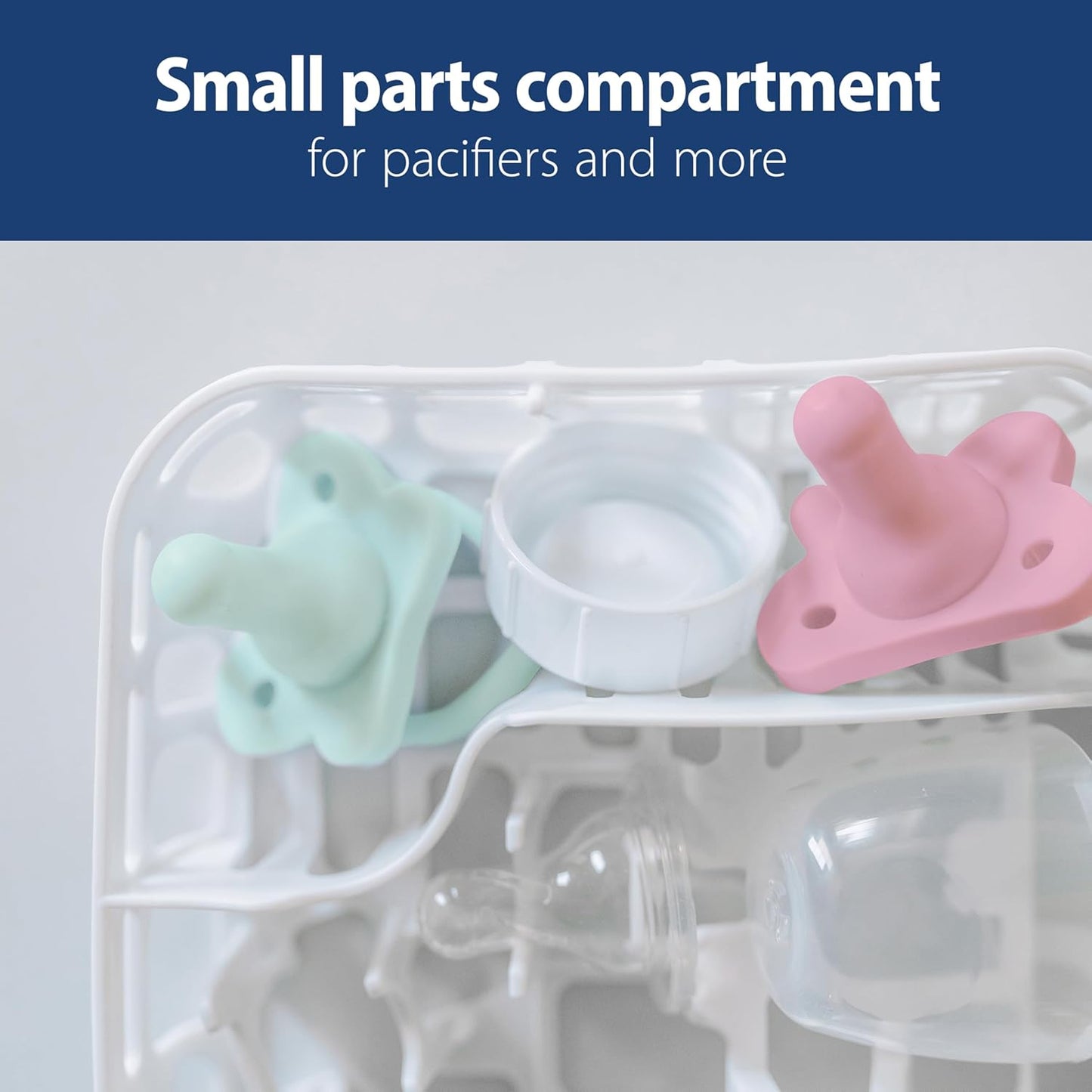 Dishwasher Basket for Small Baby Bottle Parts, Pacifiers, and Accessories, Clean, Store and Organize Newborn Essentials, BPA Free