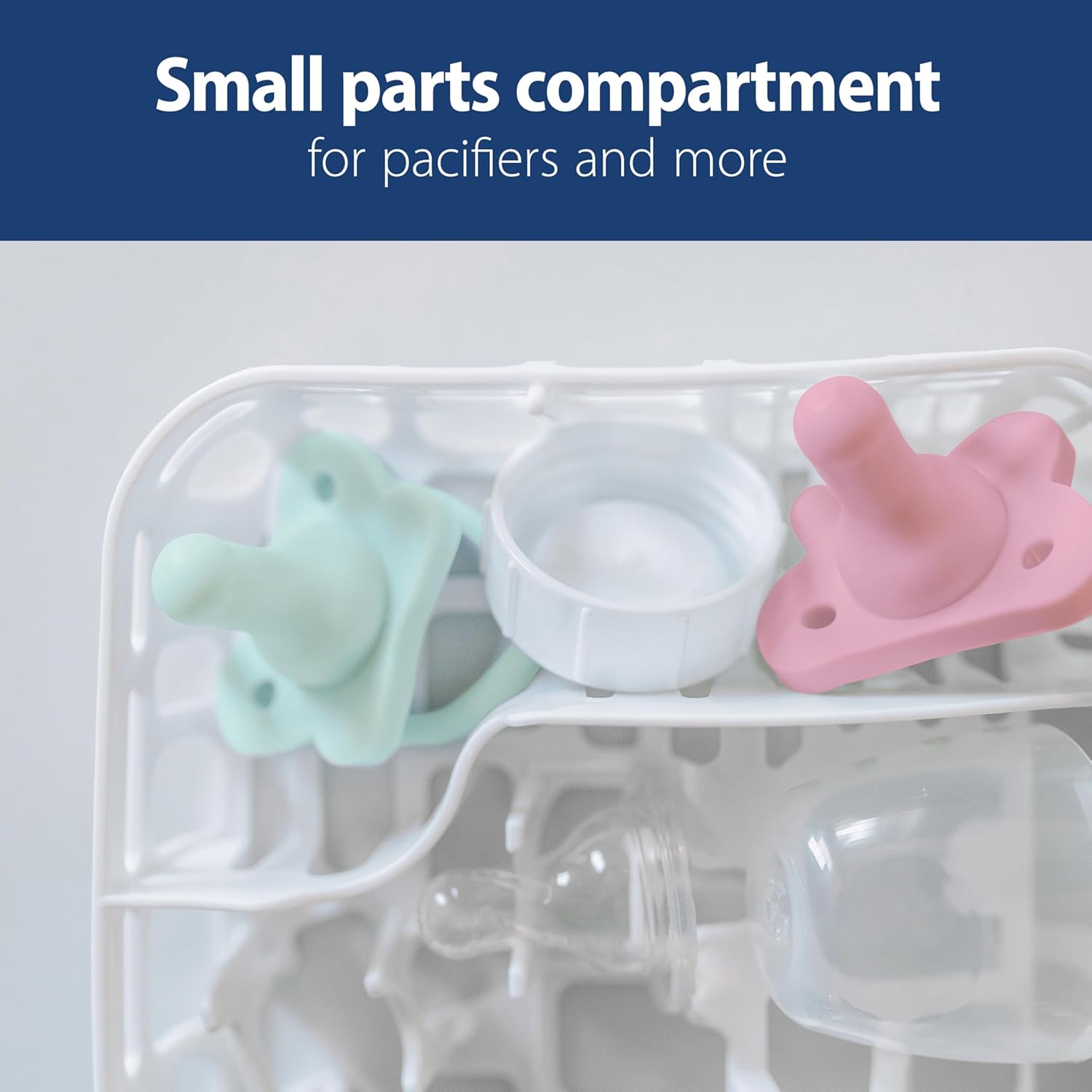 Dishwasher Basket for Small Baby Bottle Parts, Pacifiers, and Accessories, Clean, Store and Organize Newborn Essentials, BPA Free