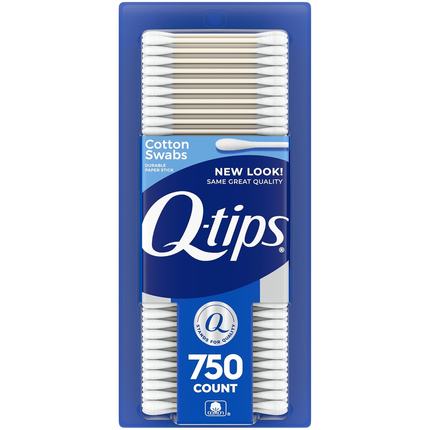 Cotton Swabs, Original, for Home, First Aid and Beauty, 100% Cotton, 750 Count