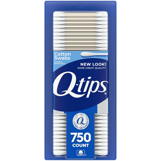 Cotton Swabs, Original, for Home, First Aid and Beauty, 100% Cotton, 750 Count