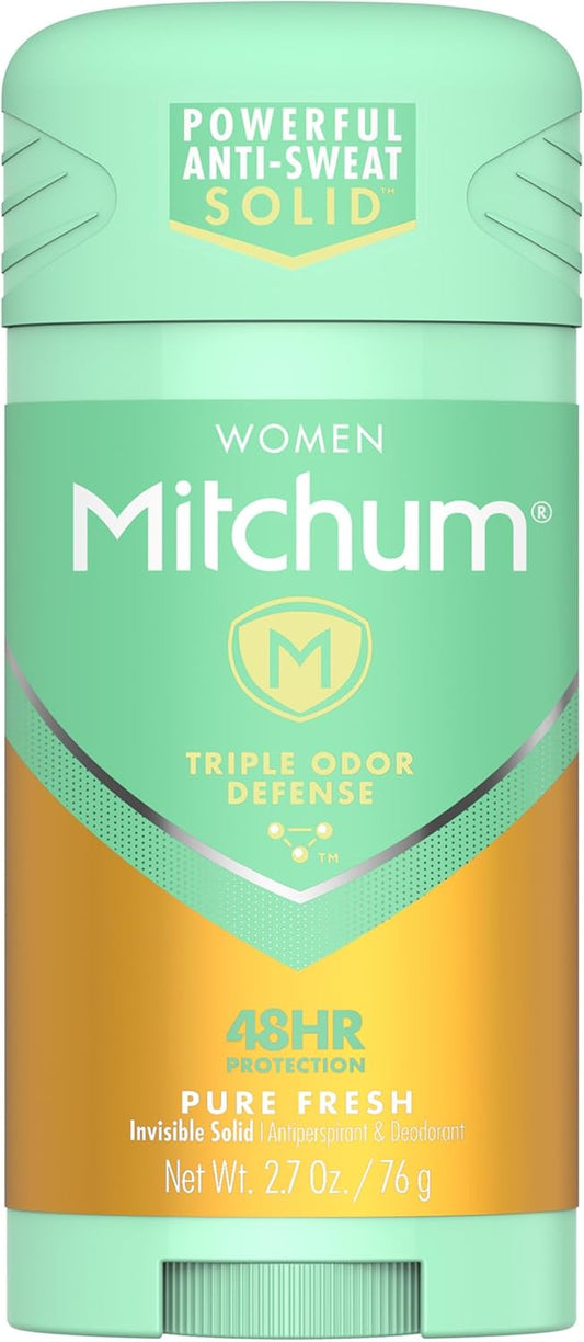 Women Triple Odor Defense Invisible Solid Antiperspirant Deodorant, Pure Fresh, 2.7 Oz