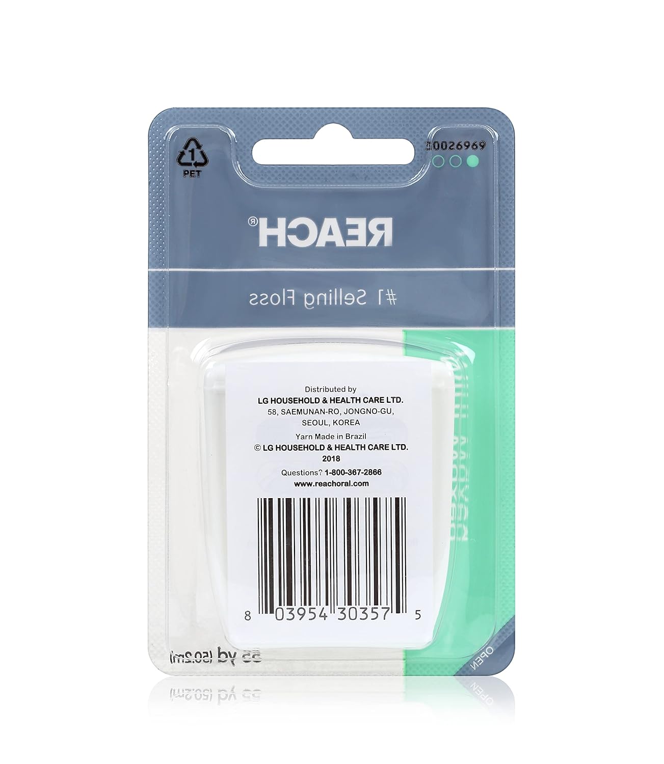 Waxed Dental Floss, Mint, Plaque Remover for Teeth, Shred Resistant, Floss Slides Smoothly, Easy to Use, Waxed, Deep Cleaning Teeth, Oral Care, PFAS Free, for Adults & Kids, 3 Pack, 55 Yd