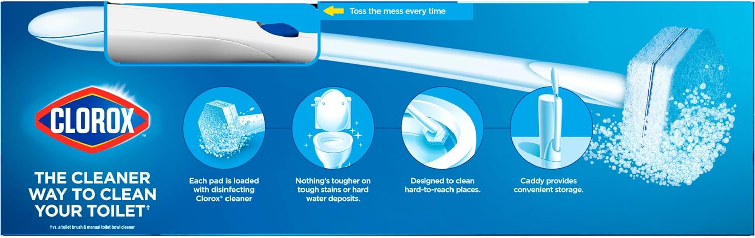 Toiletwand Toilet Cleaning Kit, Toiletwand, Caddy and 6 Refills, Pack of 6 (Pack May Vary)