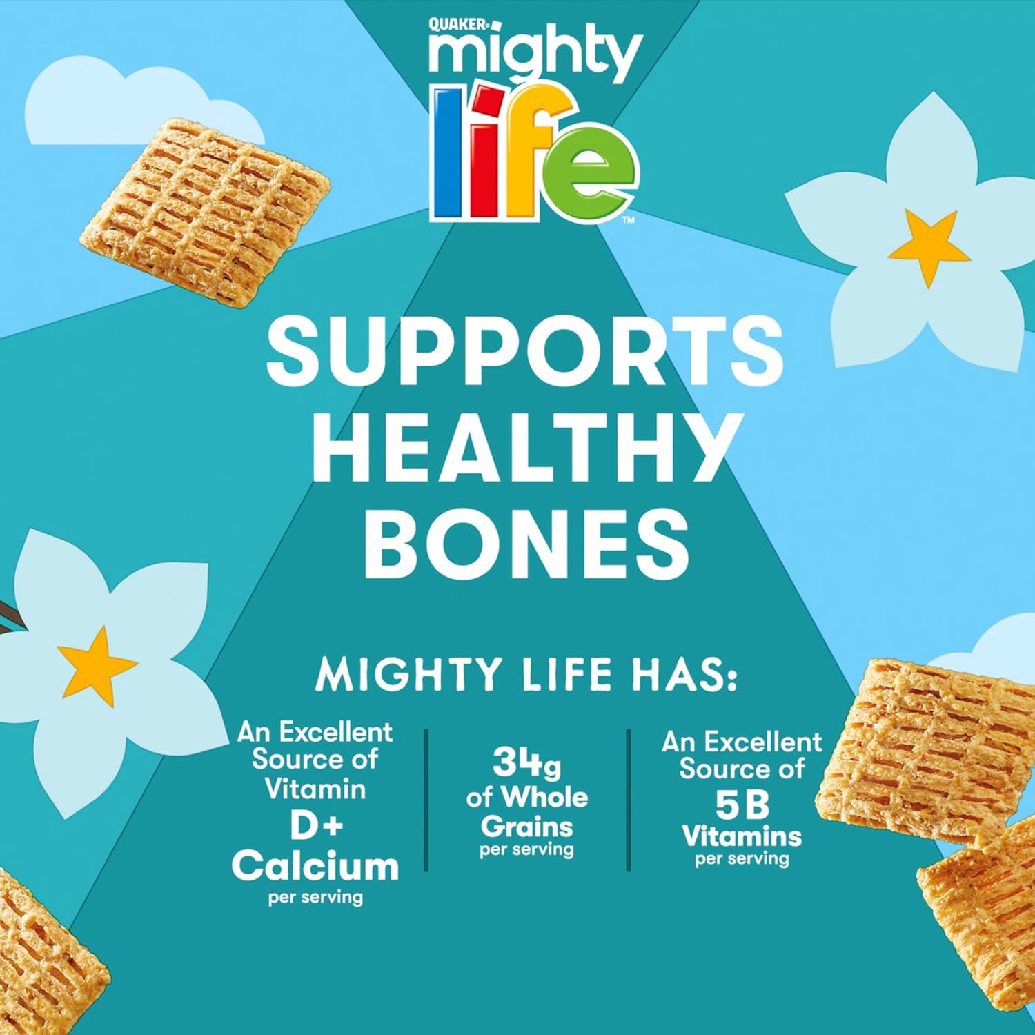 Mighty  Multigrain Cereal, Very Vanilla, Bone Health Support, 22.3 Oz Family Size