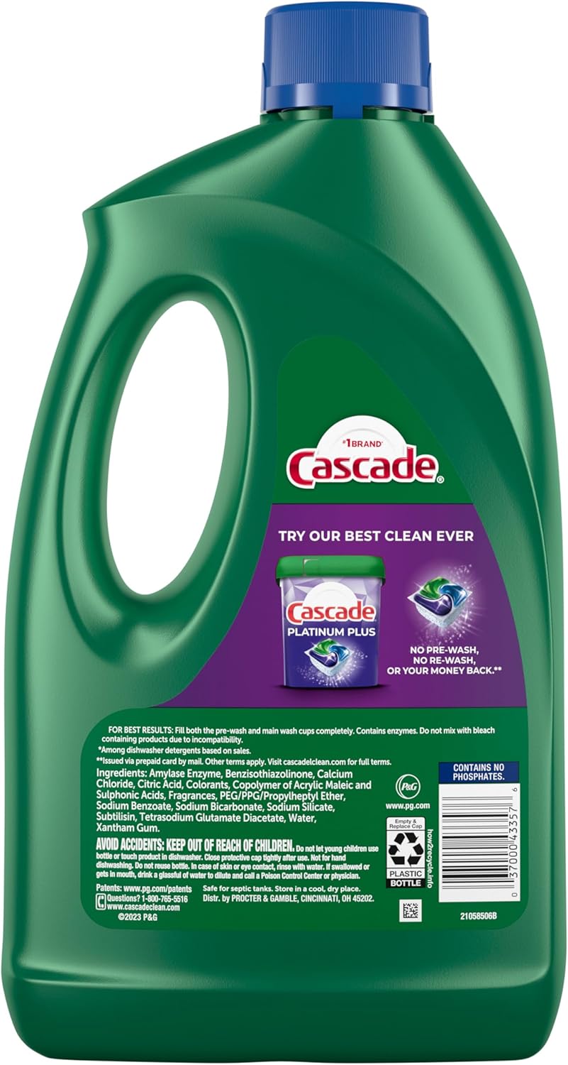 Complete Dishwasher Detergent Liquid Gel, Dish Detergent, Dishwasher Soap, Citrus, 75Oz