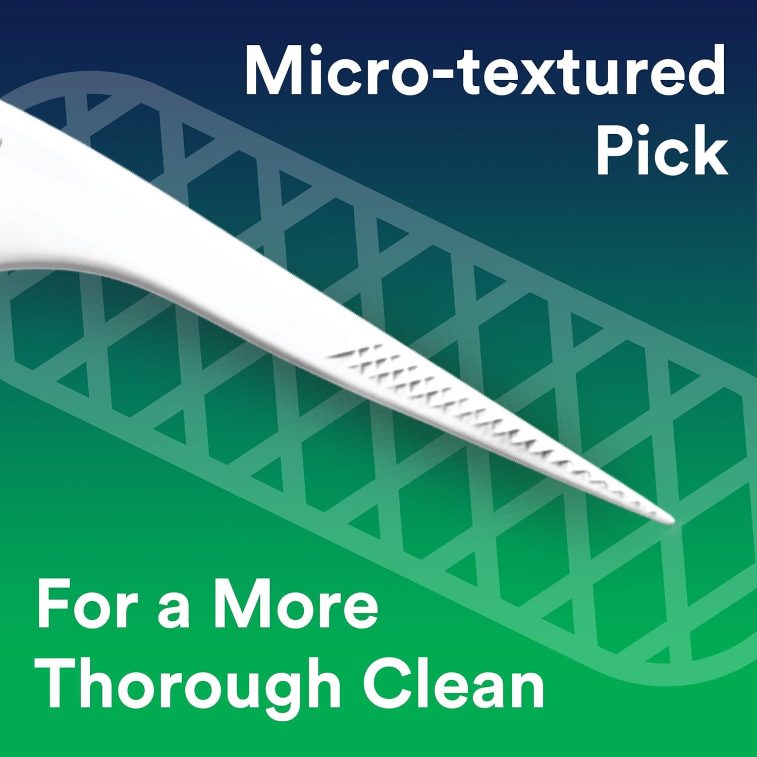 Advanced Clean Floss Picks with No Break & No Shred Dental Floss, Plaque Remover, 90 Count