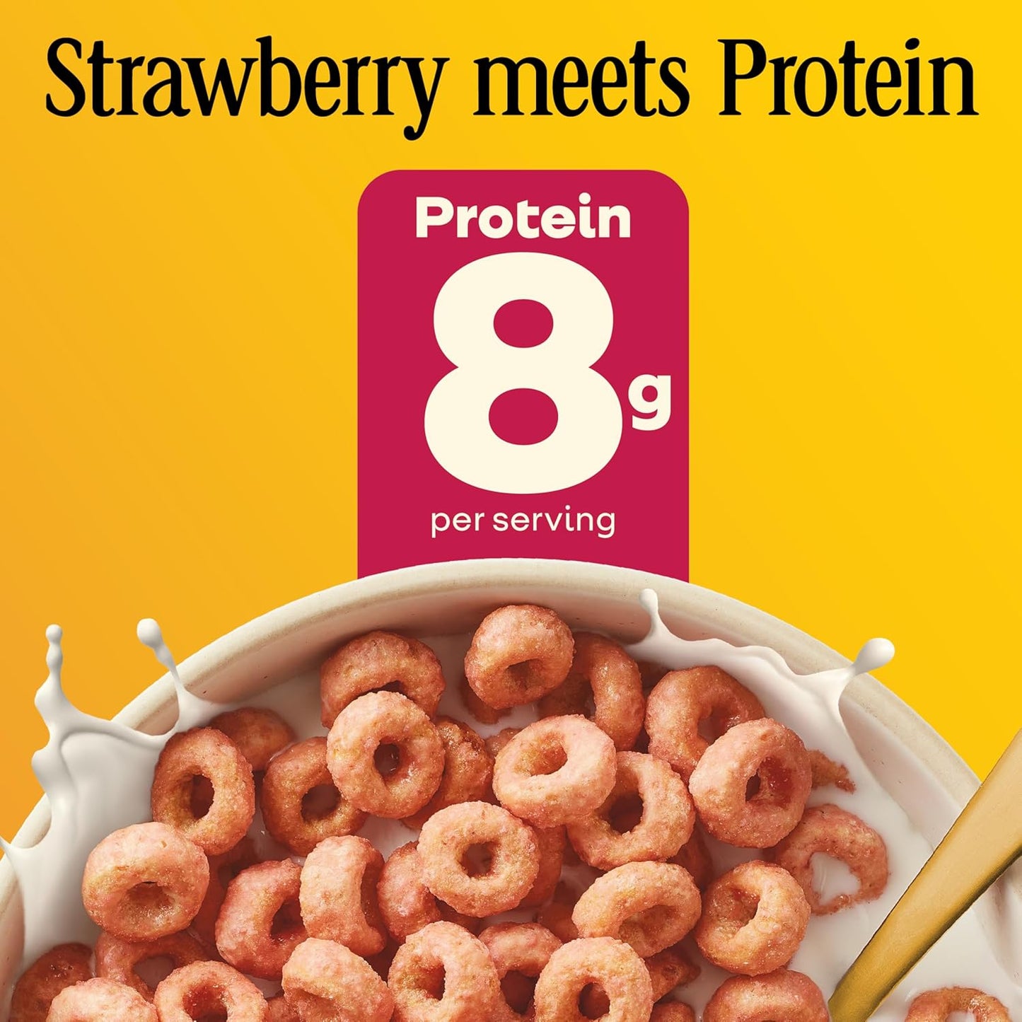 Protein Cereal, Strawberry, 8G Protein, Large Size, 11.2 Oz