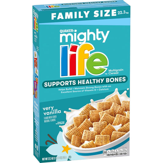 Mighty  Multigrain Cereal, Very Vanilla, Bone Health Support, 22.3 Oz Family Size