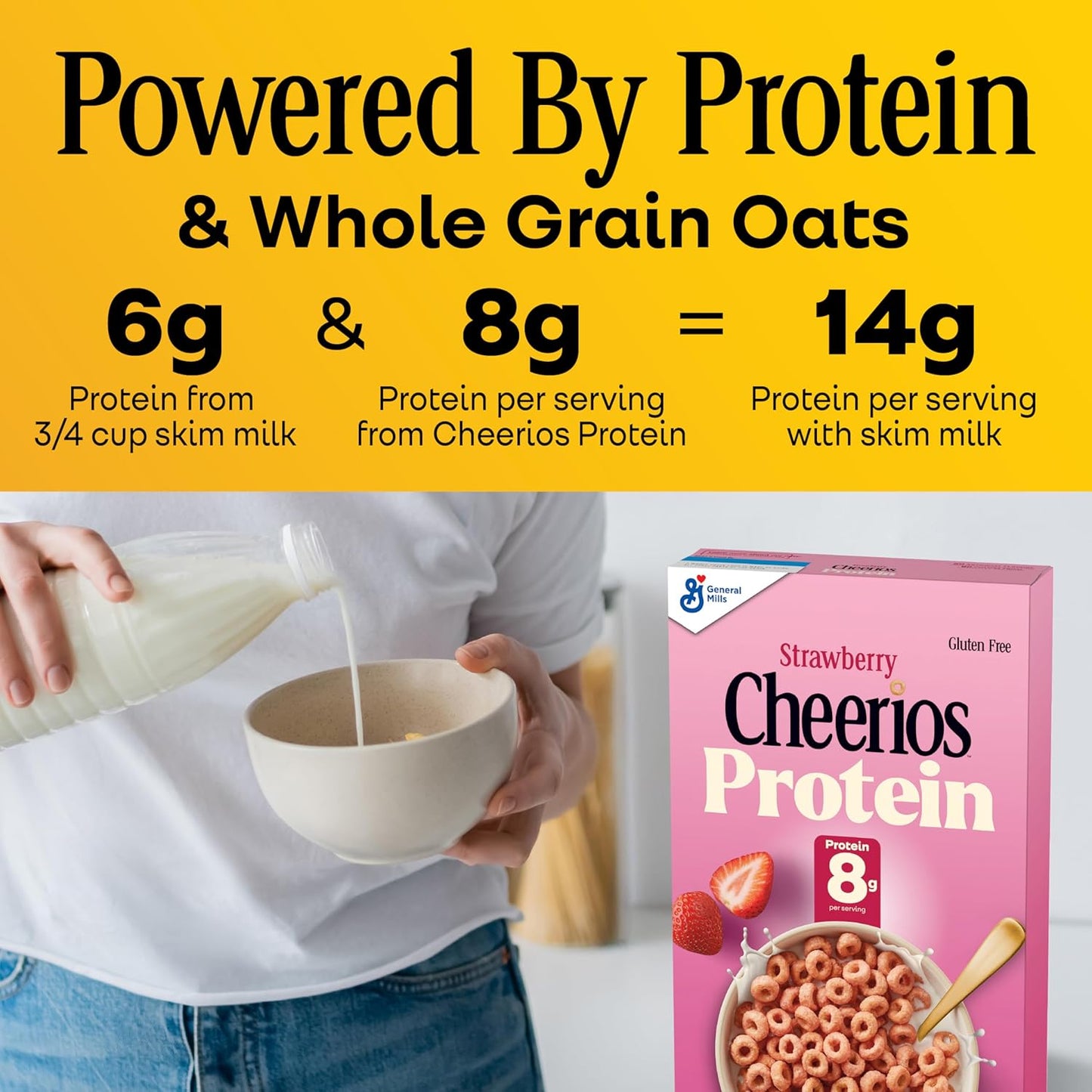 Protein Cereal, Strawberry, 8G Protein, Large Size, 11.2 Oz