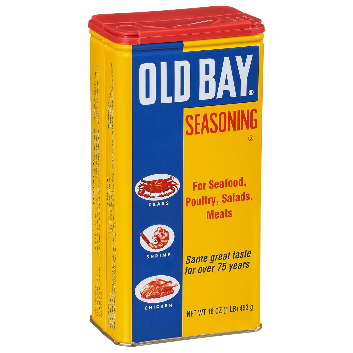 OLD BAY Seasoning, 16 Oz - One 16 Ounce Fan-Favorite Tin Can of OLD BAY All-Purpose Seasoning with Unique Blend of 18 Spices and Herbs for Crabs, Shrimp, Poultry, Fries, and More