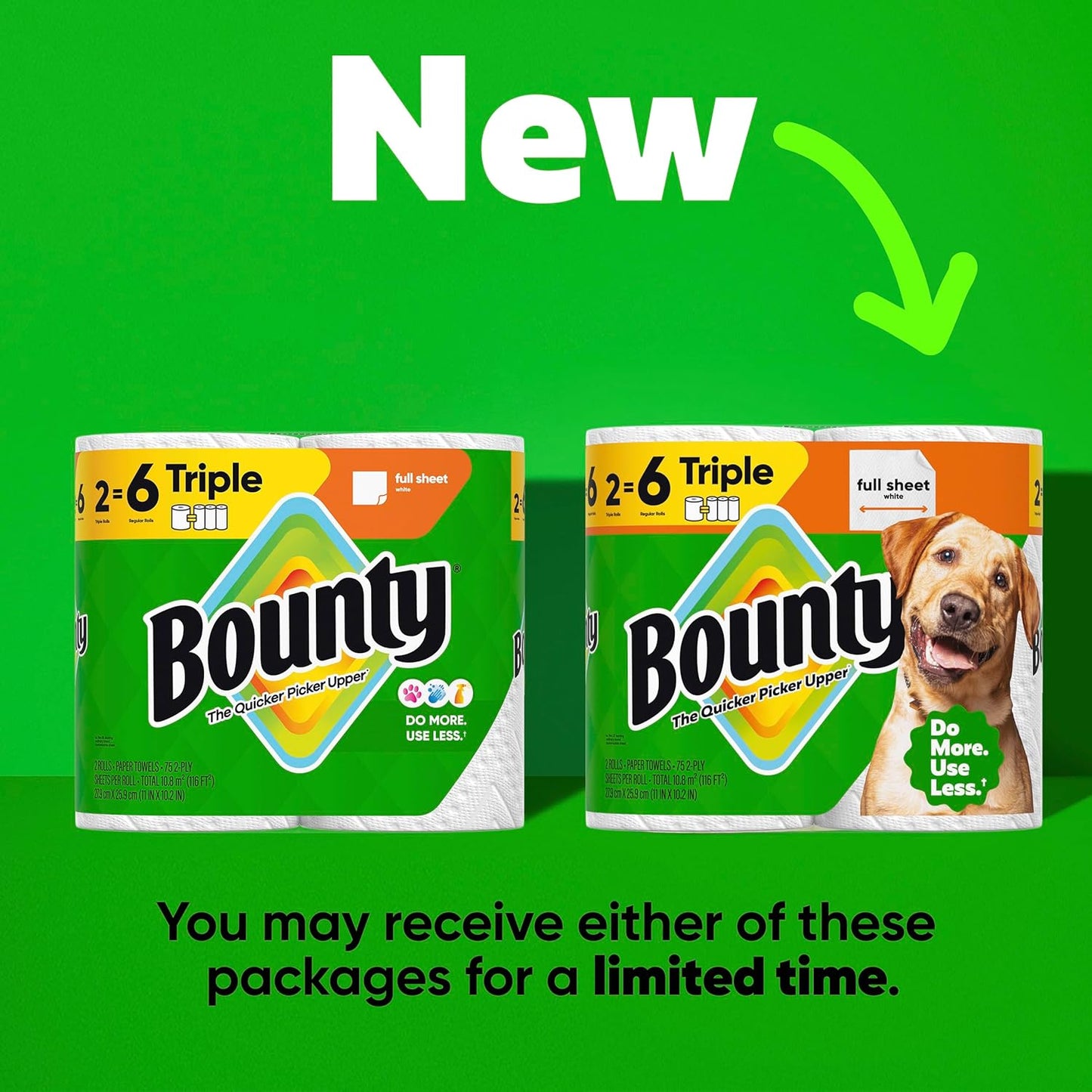 Full Sheet Paper Towels, White, 2 Triple Rolls = 6 Regular Rolls (Packaging May Vary)