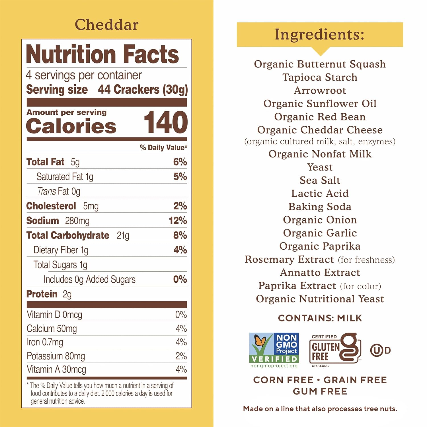 Pop Mmms Cheddar Baked Snack Crackers, Gluten Free, 4 Ounce (Pack of 1)