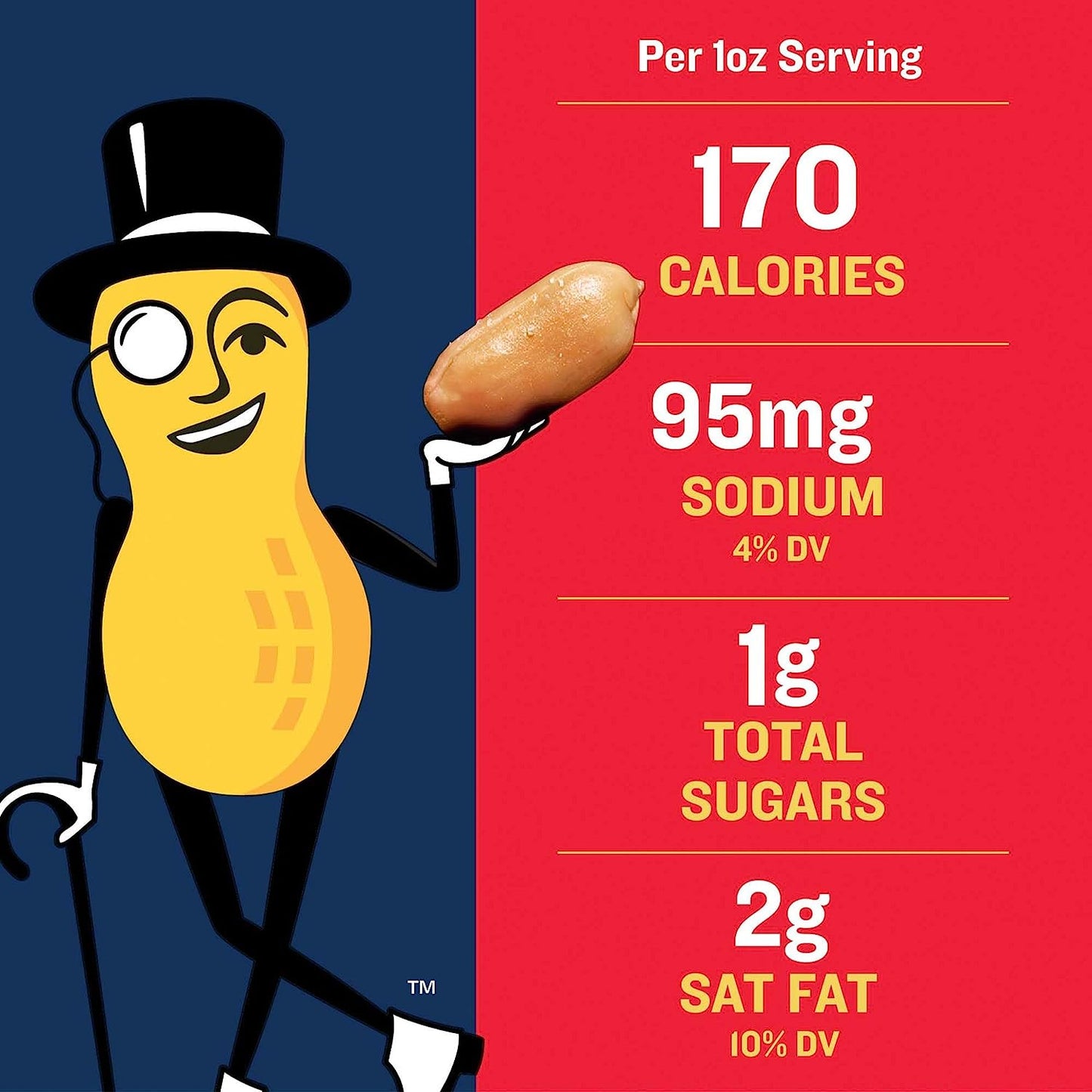 Salted Peanuts Cocktail, Party Snack, Plant-Based Protein, after School Snack, Roasted in Peanut Oil, Salted Nuts, Snacks for Adults, Bulk Nuts, Kosher, 2.19Lb Jar