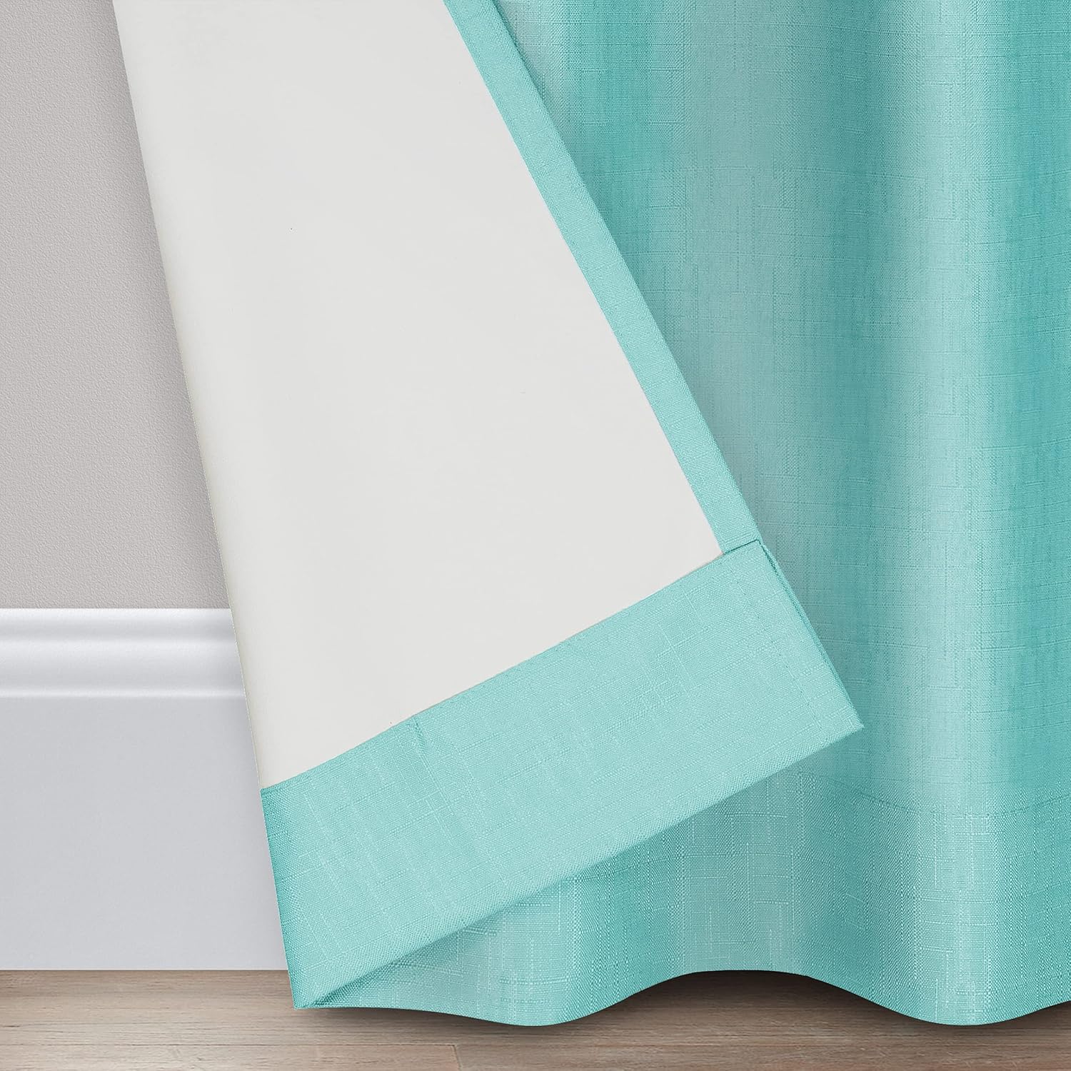 Kendall Modern Blackout Thermal Rod Pocket Window Curtain for Bedroom or Living Room (1 Panel), 42 X 63, Pool
