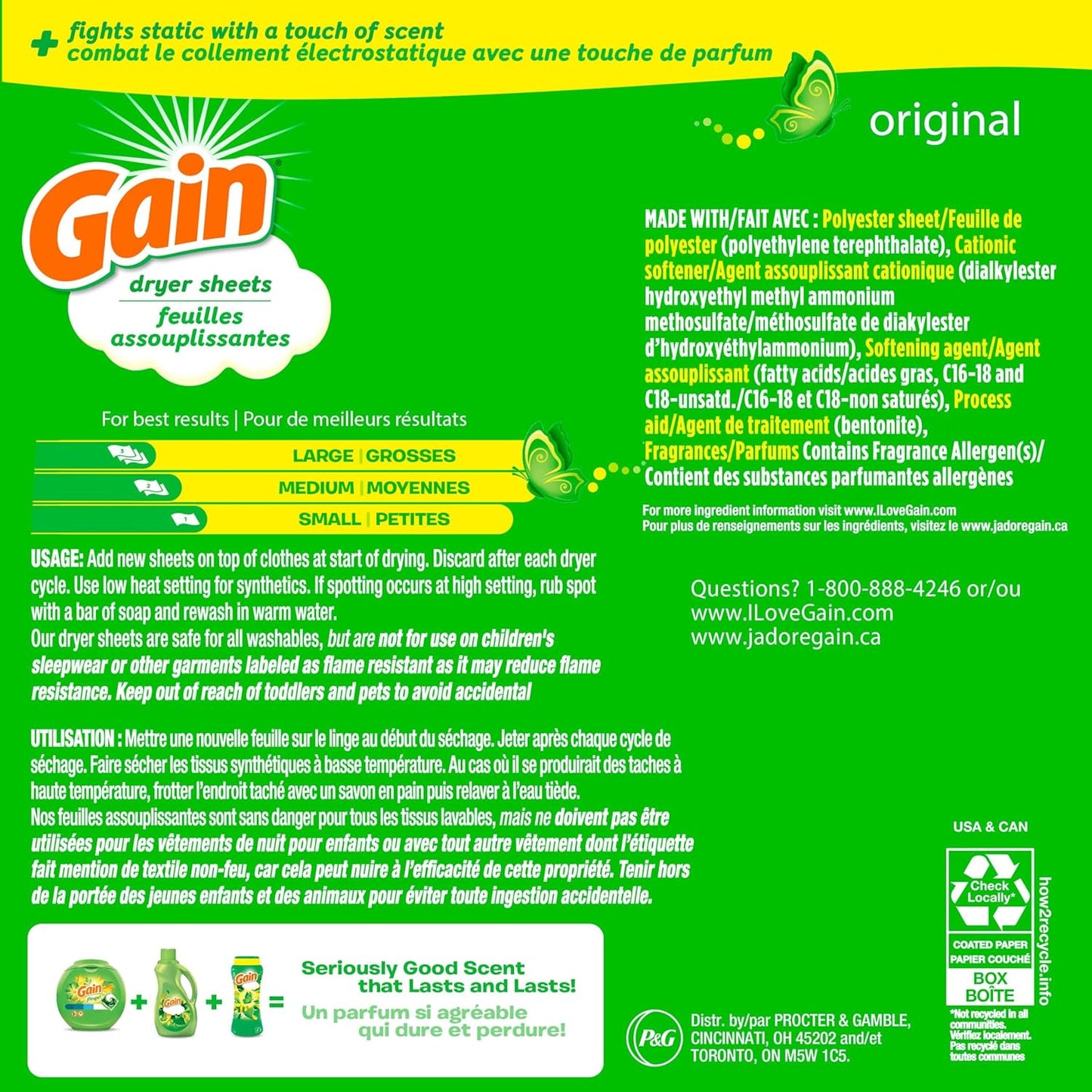Original Dryer Sheets, 120 Count