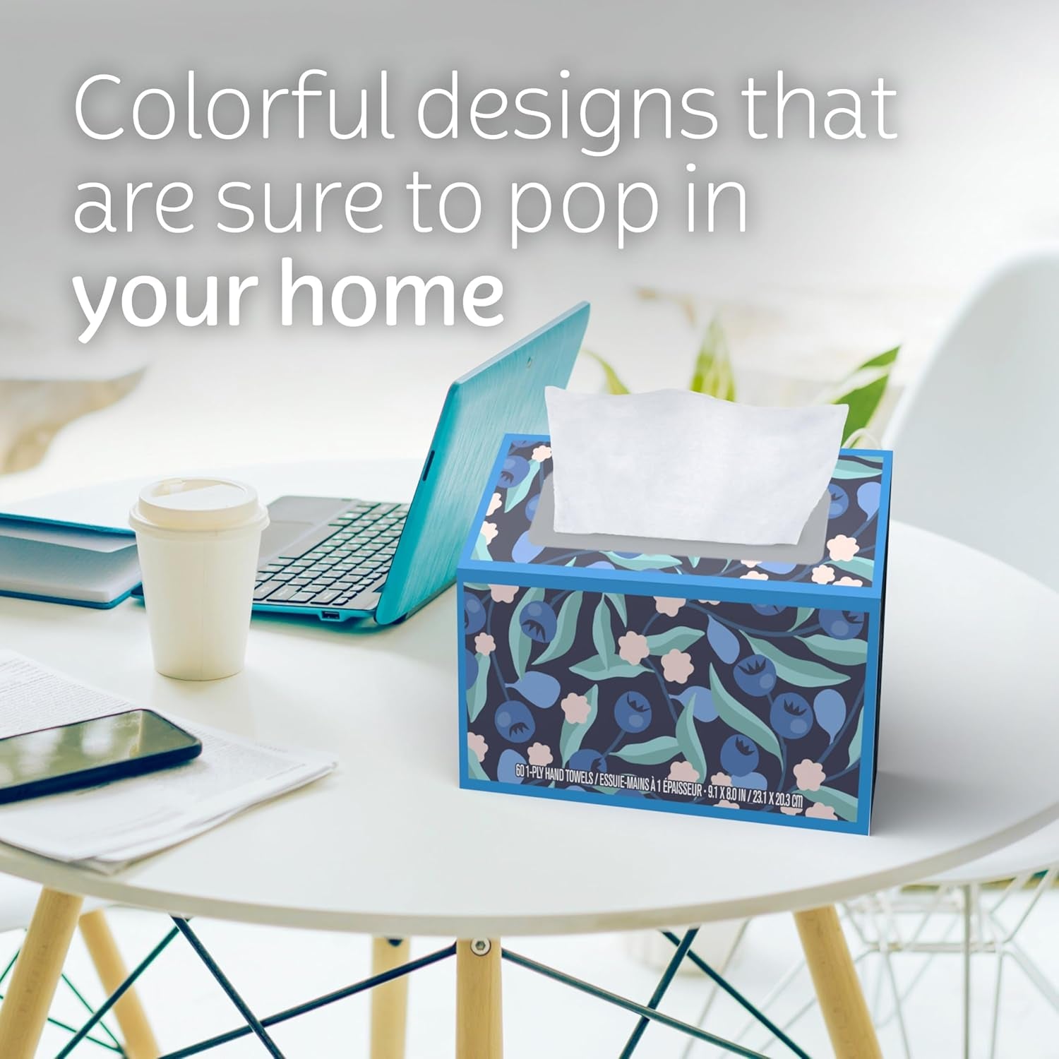 Disposable Paper Hand Towels, 6 Boxes, 60 Tissues per Box (360 Total Tissues), Packaging May Vary