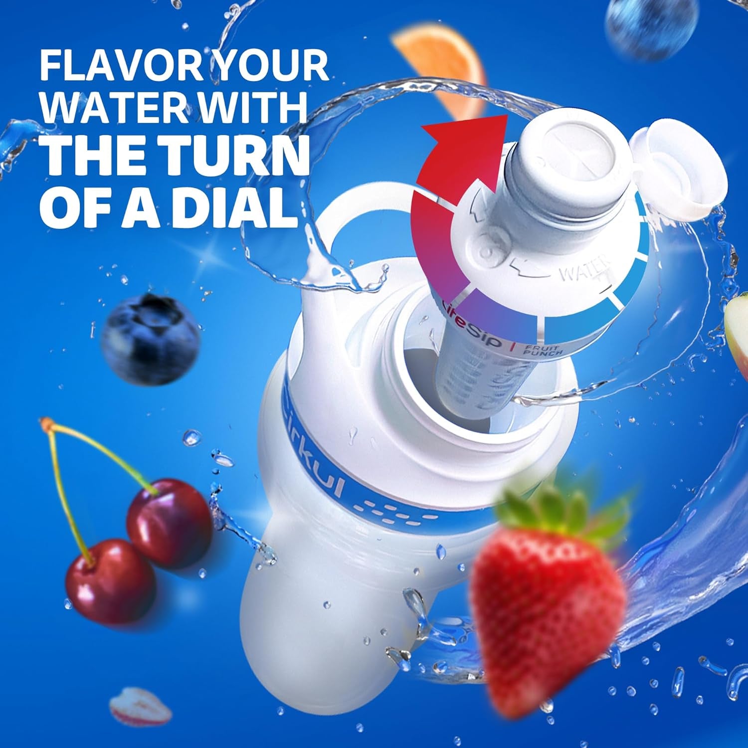 32Oz. Blush Pink Stainless Steel Water Bottle Starter Kit with Pink Lid and 2 Flavor Cartridges (1 Lifesip Strawberry, 1 Gosip Passion Fruit Dragon Fruit) No Sugar, Zero Calorie Drink Mix