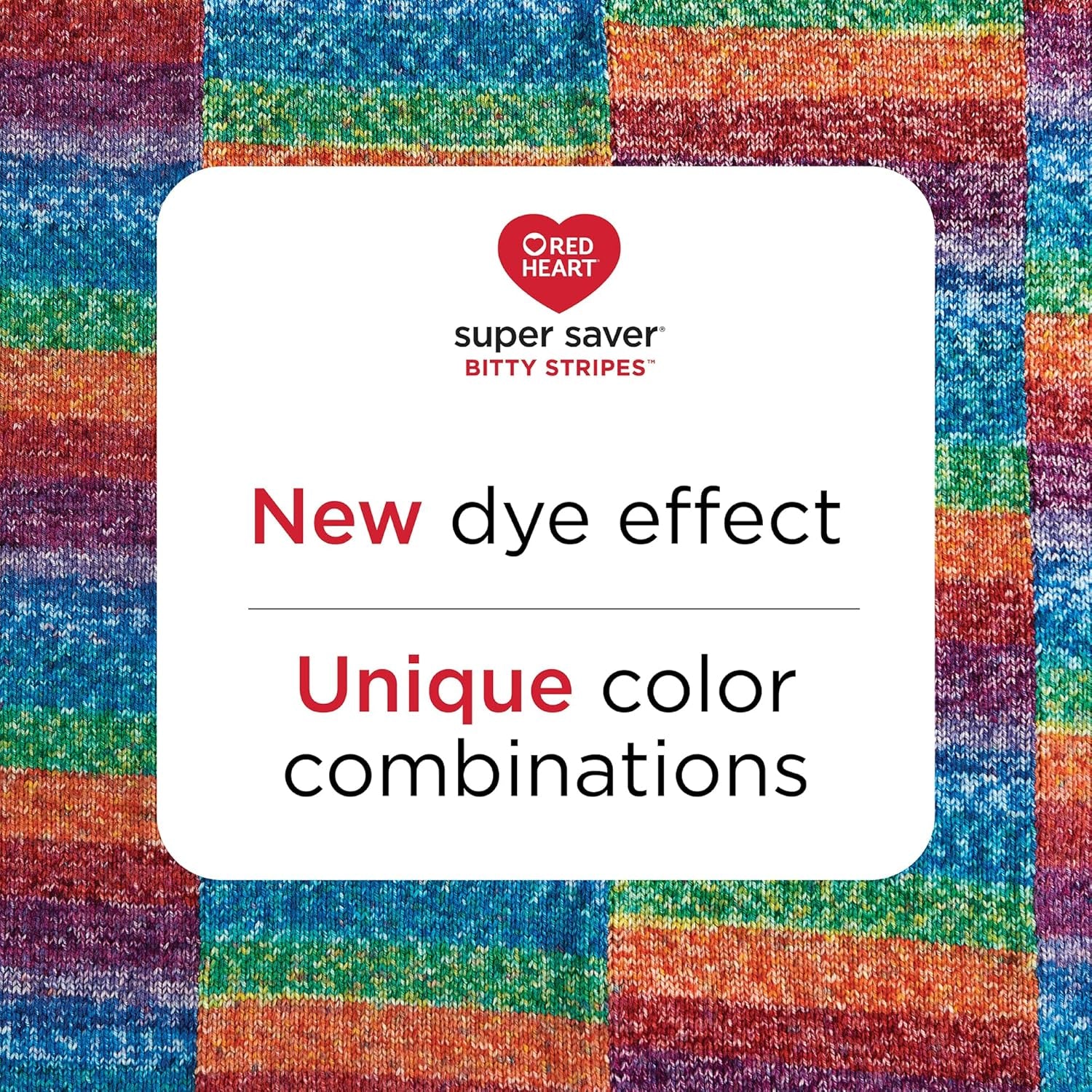 Super Saver Bitty Stripes Sunset Beach Yarn - 2 Pack of 10Oz/283G - 100% Acrylic - #4 Worsted (Medium) - 515 Yards - Knitting/Crochet