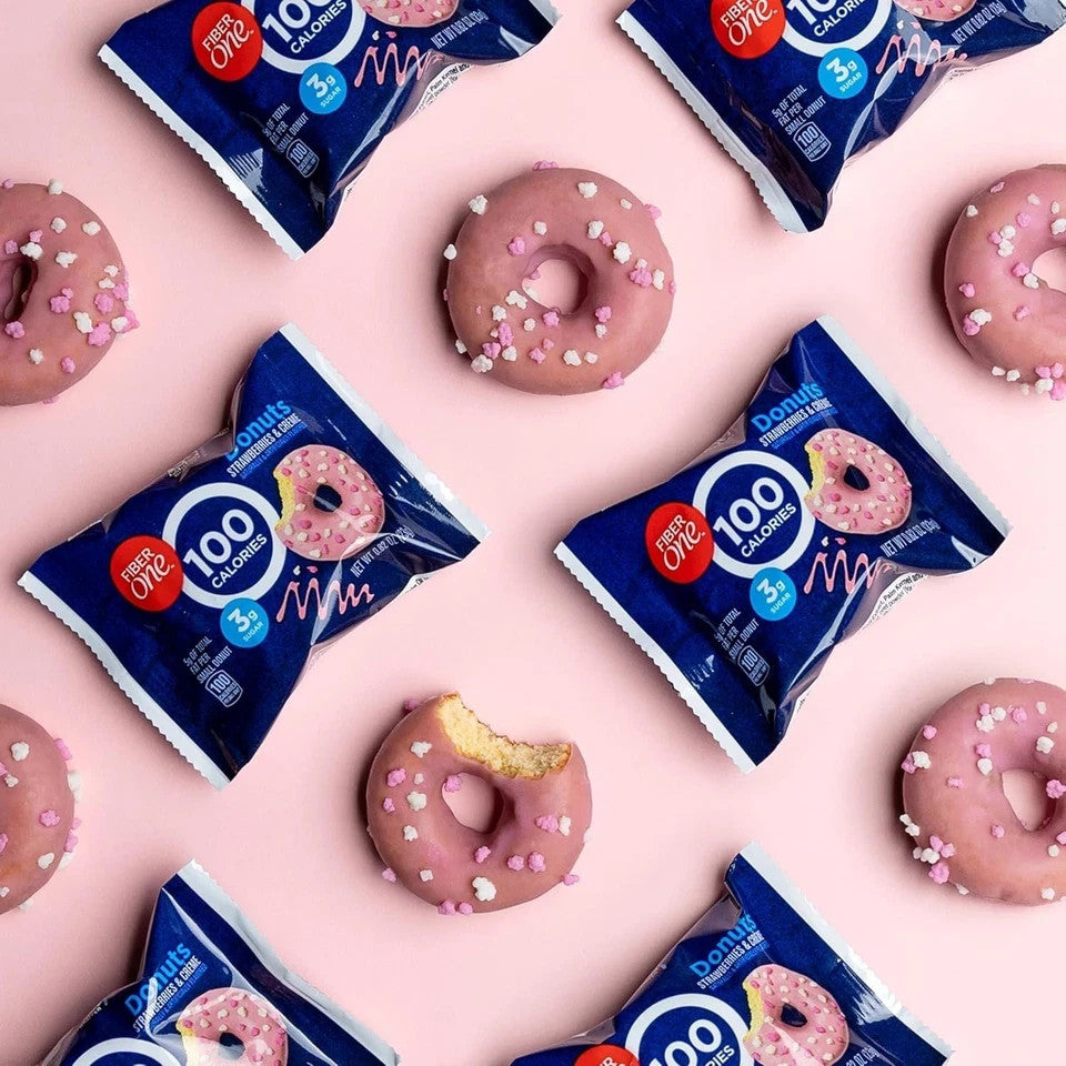 EBAY (1)Fiber One 100 Calorie Donuts, Strawberries and Creme, 3G Sugar, 4 Count, 3.28 Oz