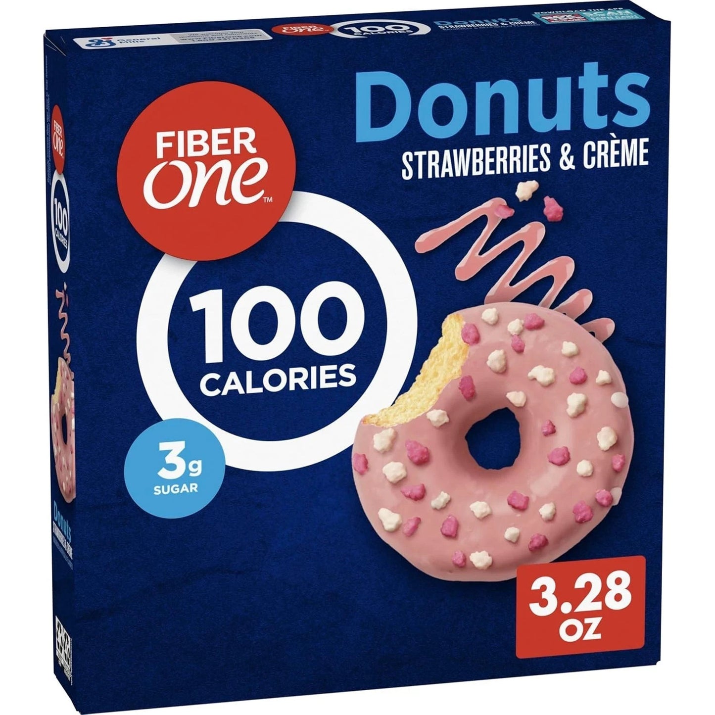 EBAY (1)Fiber One 100 Calorie Donuts, Strawberries and Creme, 3G Sugar, 4 Count, 3.28 Oz
