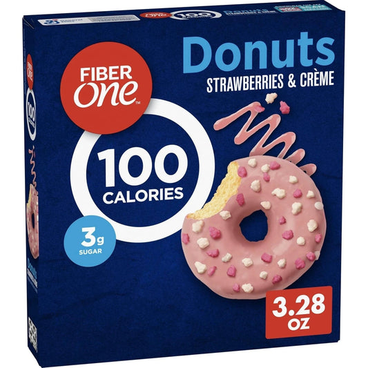 EBAY (1)Fiber One 100 Calorie Donuts, Strawberries and Creme, 3G Sugar, 4 Count, 3.28 Oz